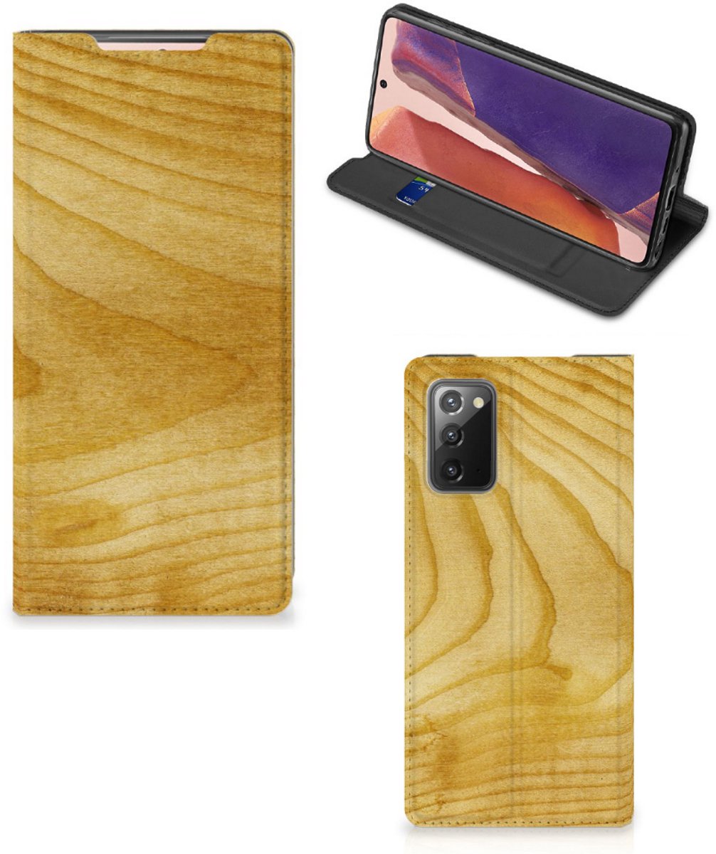Samsung Galaxy Note20 Book Wallet Case Licht Hout