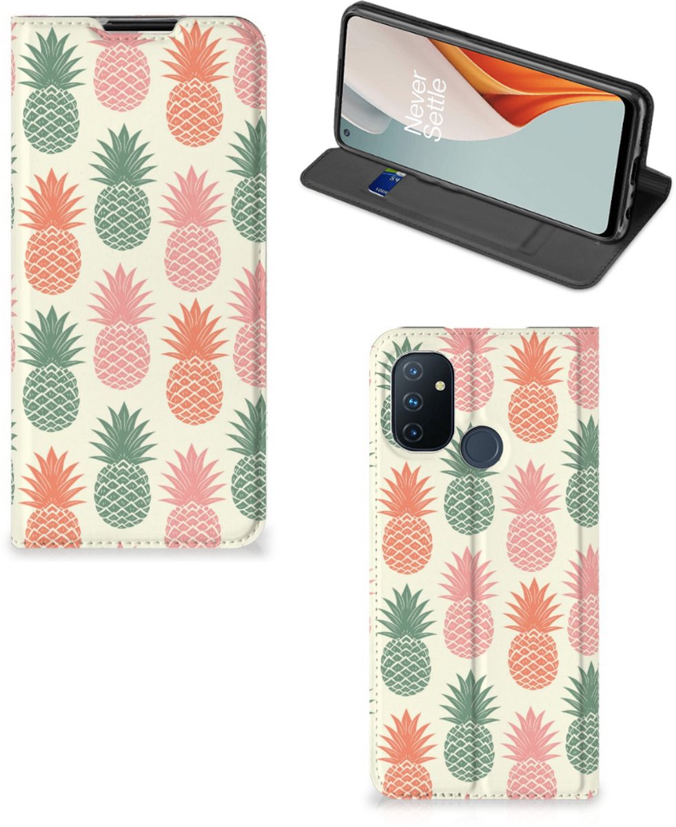 OnePlus Nord N100 Flip Style Cover Ananas