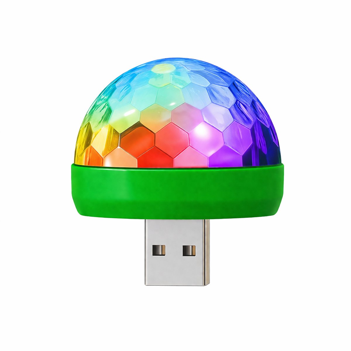 BOECK - USB‑discolampje – set van 2 - USB - met koppeling voor Lightning - speciaal voor Apple - iPhone gadget - Voor iPad - Feesten en partijen