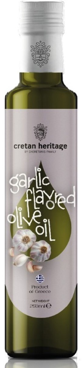 Cretan Heritage Knoflook Olijfolie 250 ml – Extra Vierge uit Kreta