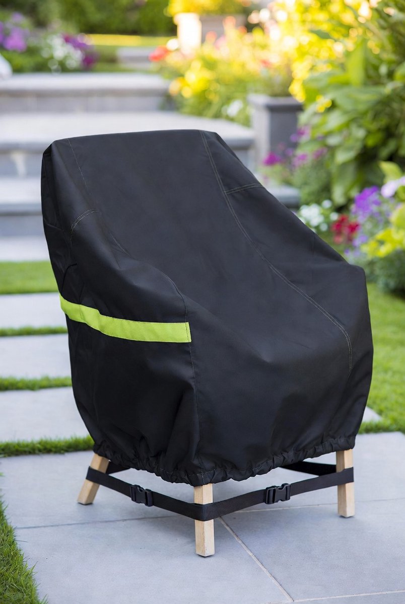 Beschermhoes Tuinstoelen – Set van 2, 420D Waterdichte en Winterbestendige Stoelhoezen voor Tuinstoelen, Stapelstoelen, Balkon- en Patio Stoelen – Anti-UV, Fade Resistant, 89x97x74 cm – ZwartMedahomestore