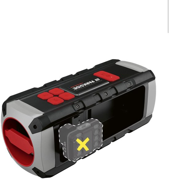 Bluetooth speaker 80W met krachtige bas, USB oplader, draadloos, draagbaar, Parkside Performance zonder accu