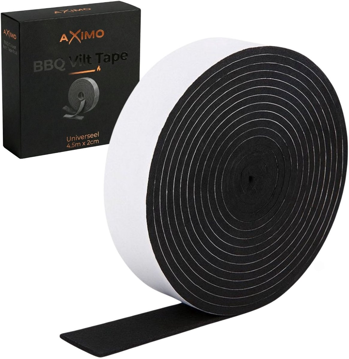 AXIMO BBQ Vilt 4,5m – 3mm dik Kamado Vervangingsvilt – BBQ Accessoires – Hittebestendig tot 425°C – Geschikt voor Green Egg & Black Bastard