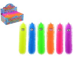 Johntoy fluffy worm fidget speelgoed 50cm multikleur.