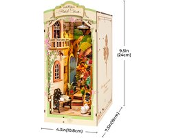 Robotime, DIY Book Nook & Wonderland Boekensteun Floral Corner, TGB09, 19x10,8x24cm