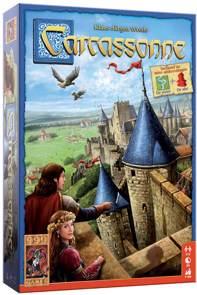 999 Games - Carcassonne - Basisspel - Bordspel - Strategiespel - Gezelschapsspel - Familiespel - NL - EN — afbeelding 11
