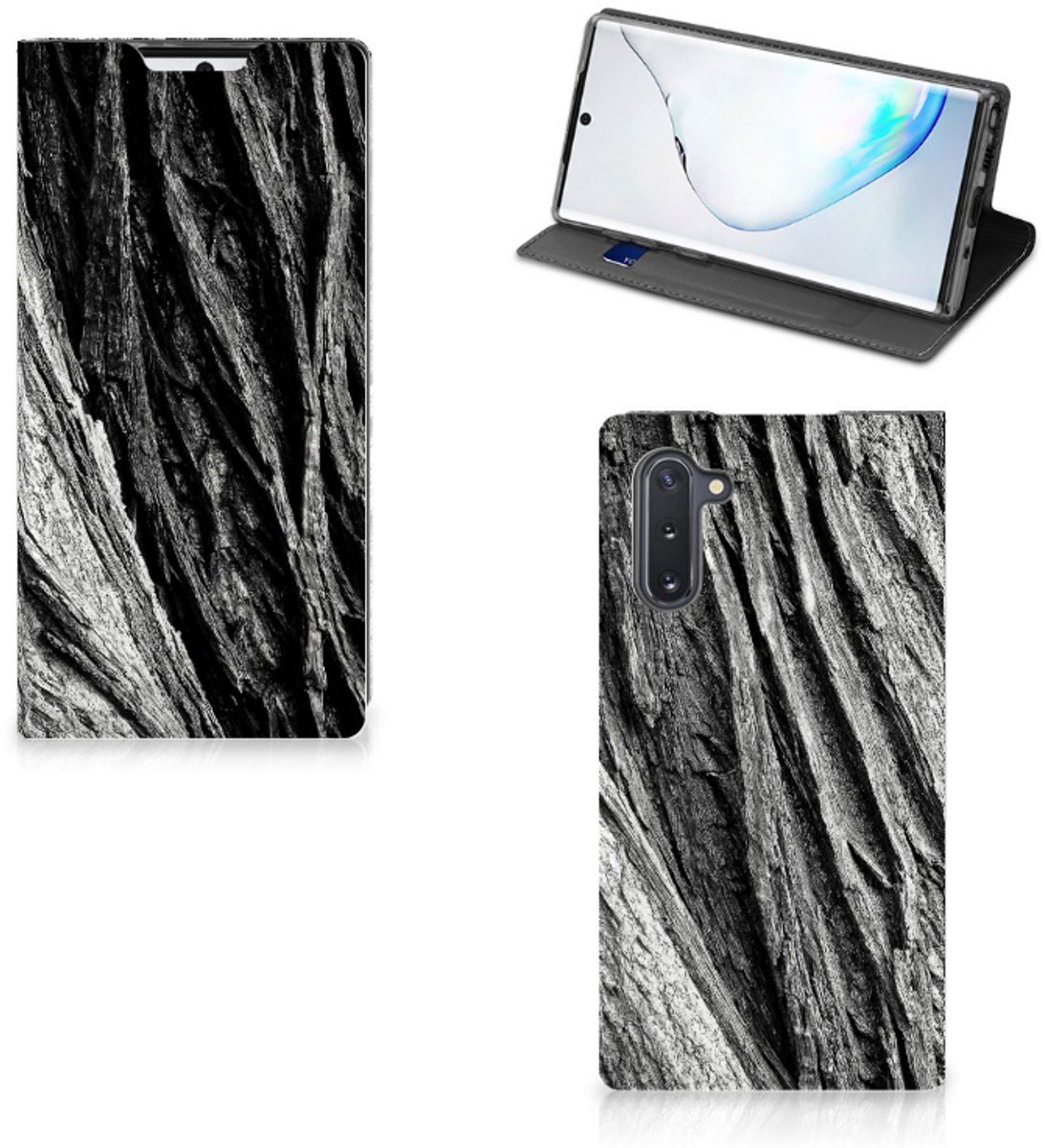 Book Wallet Case Samsung Galaxy Note 10 Boomschors Grijs