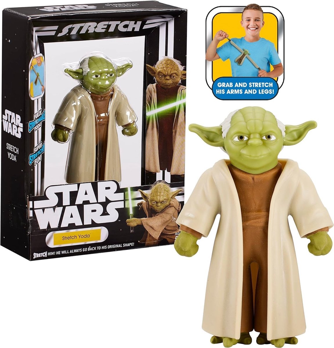 Star Wars Stretch Yoda stressbal - Squishy - Rek - Strek - Fidget Toys - Knijpbal - Verzamelfiguur