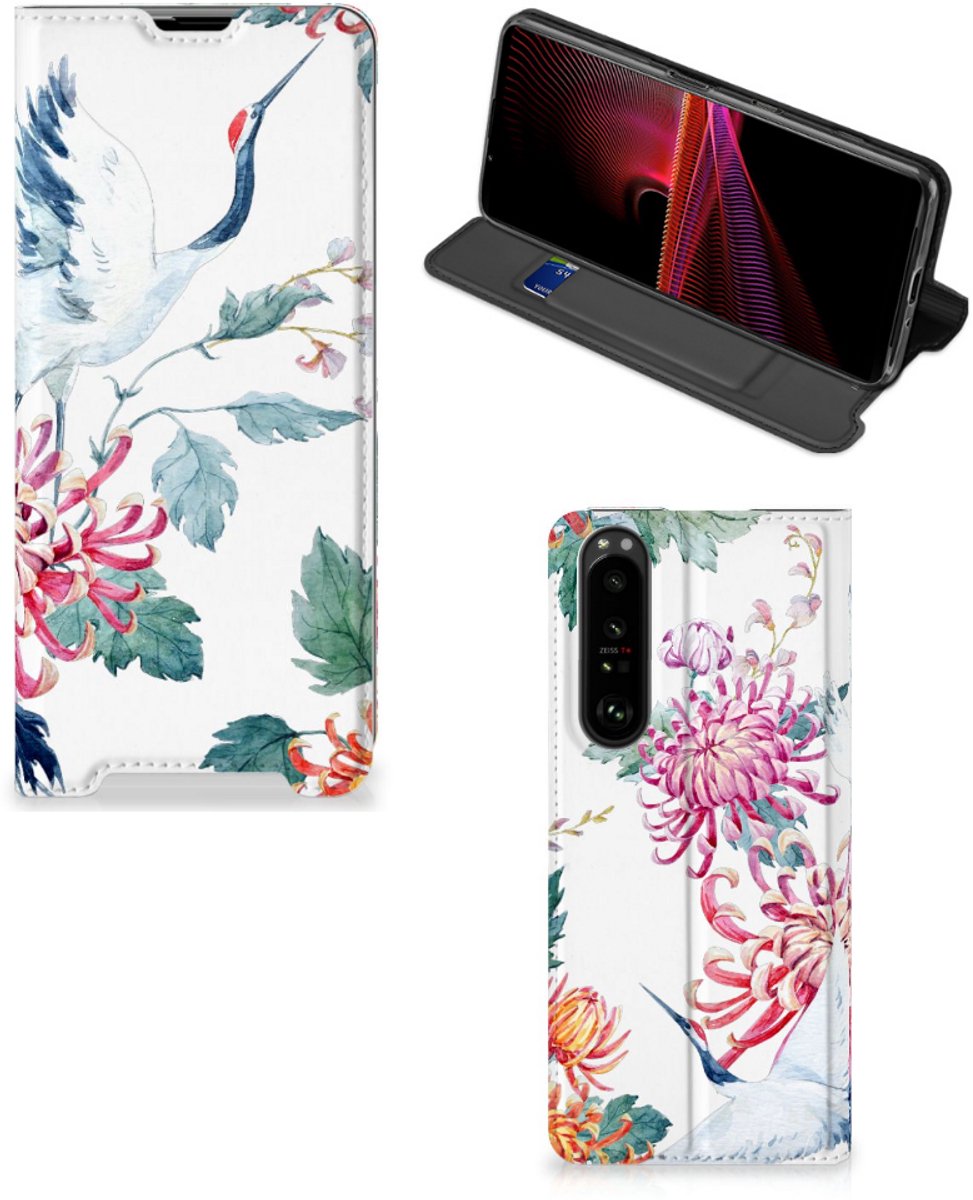 Sony Xperia 1 III Hoesje maken Bird Flowers