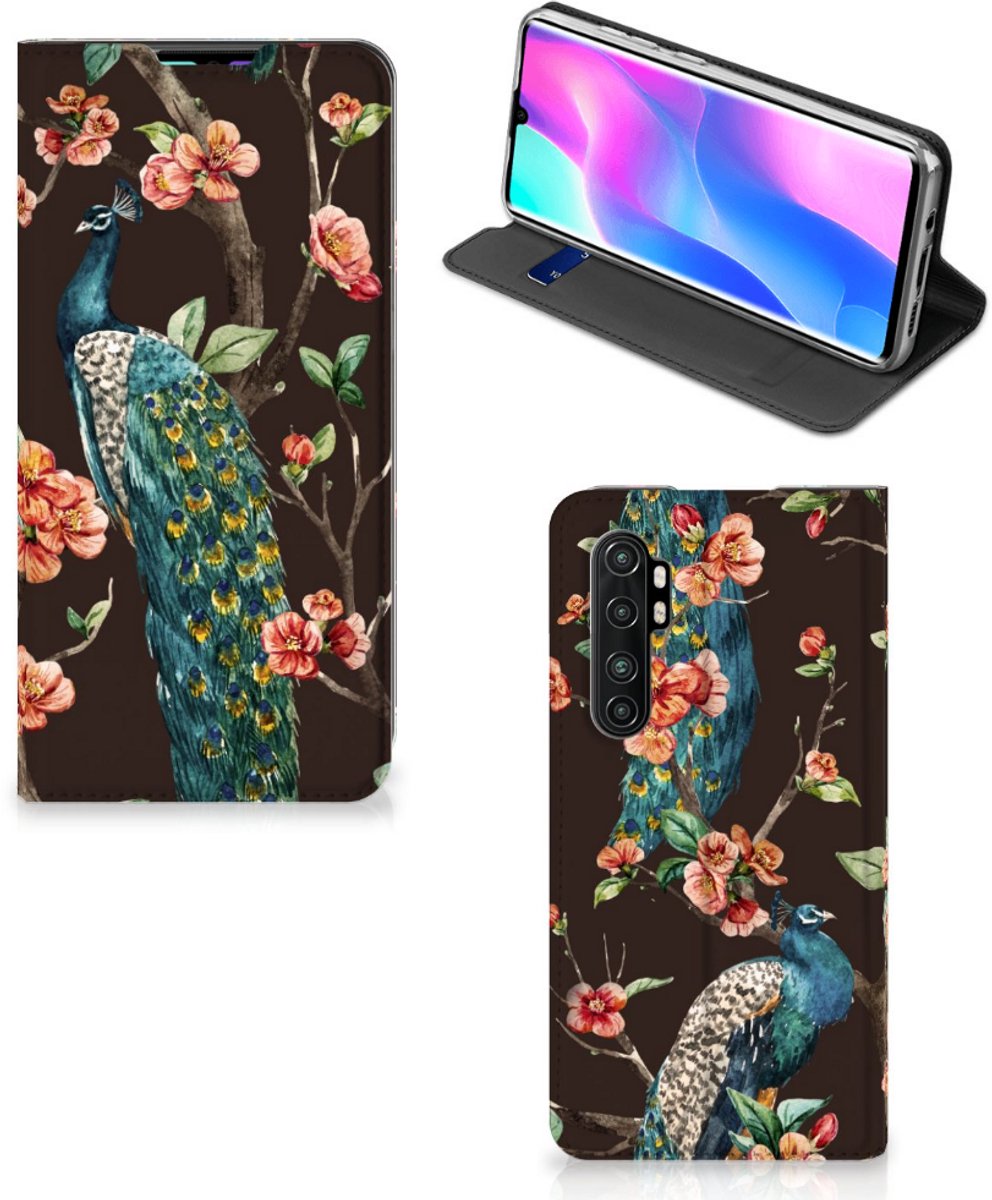 Xiaomi Mi Note 10 Lite Hoesje maken Pauw met Bloemen