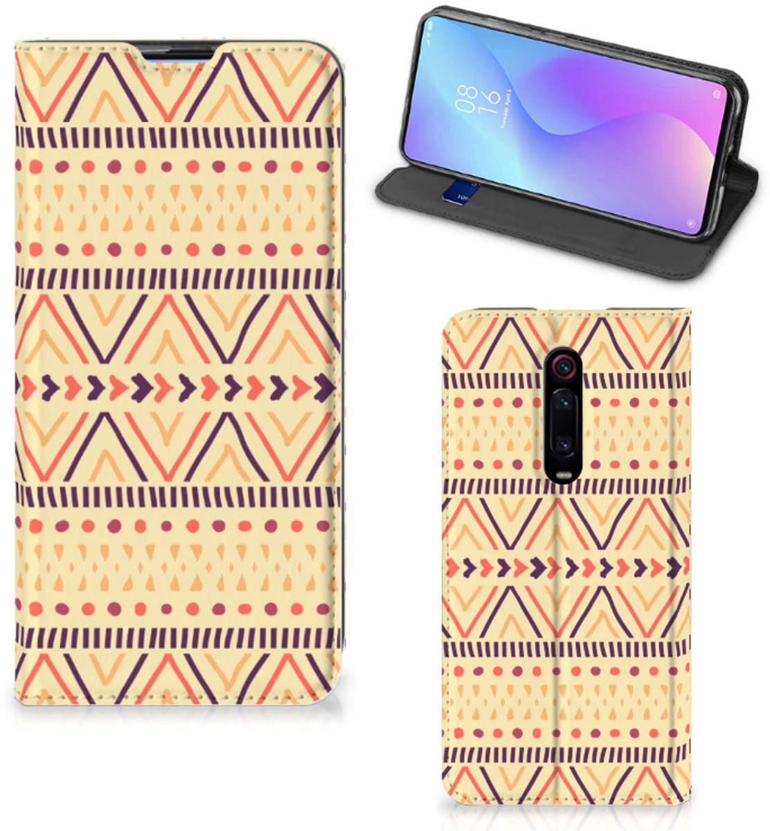 Xiaomi Mi 9T Pro Hoesje met Magneet Aztec Yellow