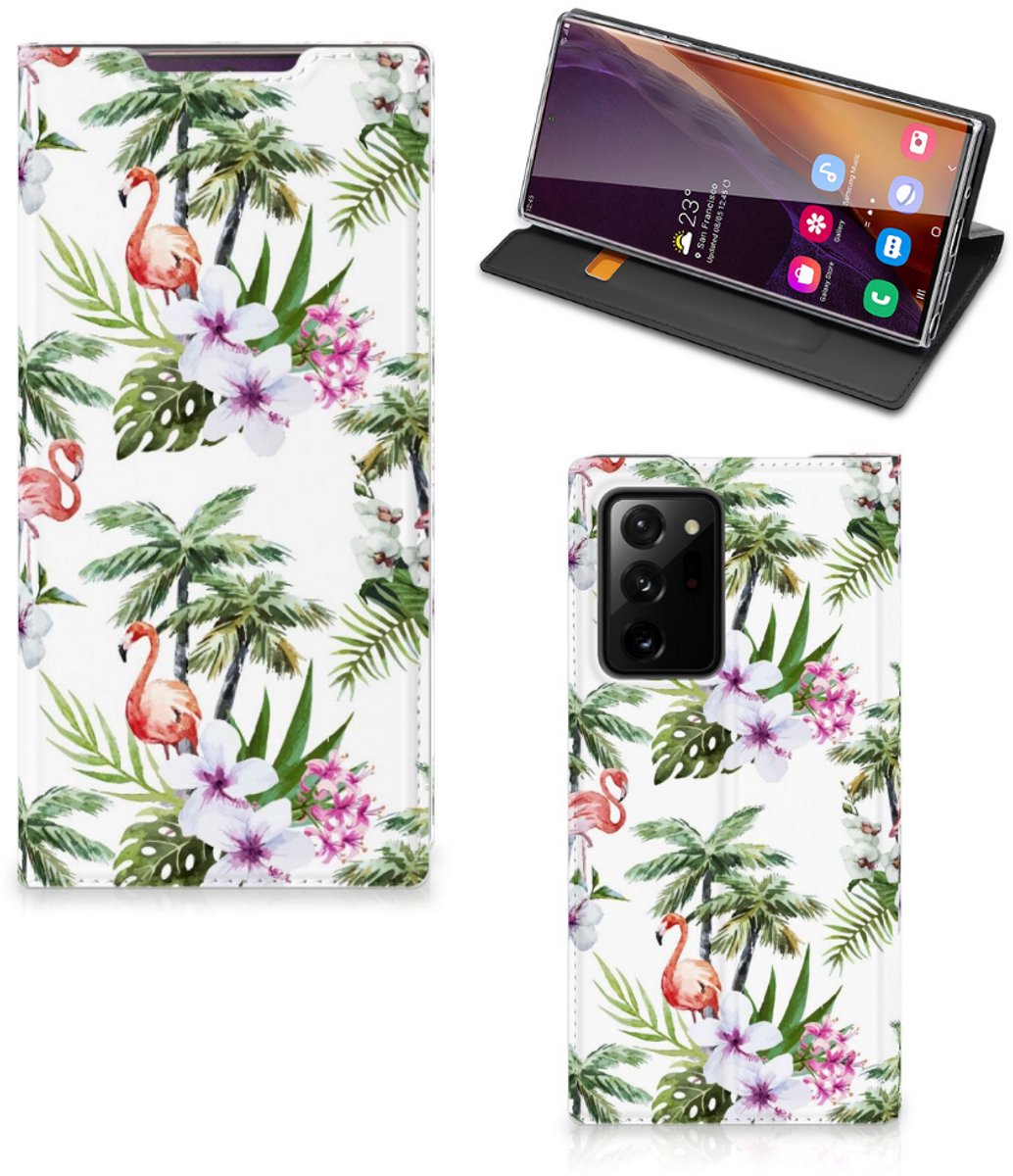 Samsung Galaxy Note 20 Ultra Hoesje maken Flamingo Palms