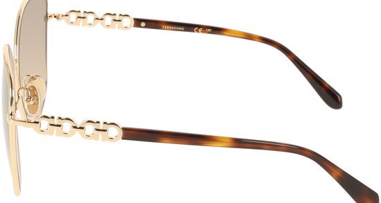 Ferragamo SF339S Gold/brown ochre gradient 60/15/145 WOMAN Zonnebrillen — afbeelding 2