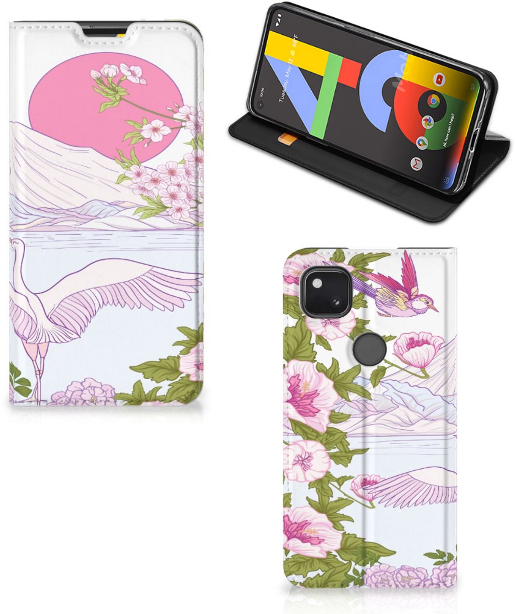 Book Case voor Google Pixel 4a Hoesje maken Bird Standing