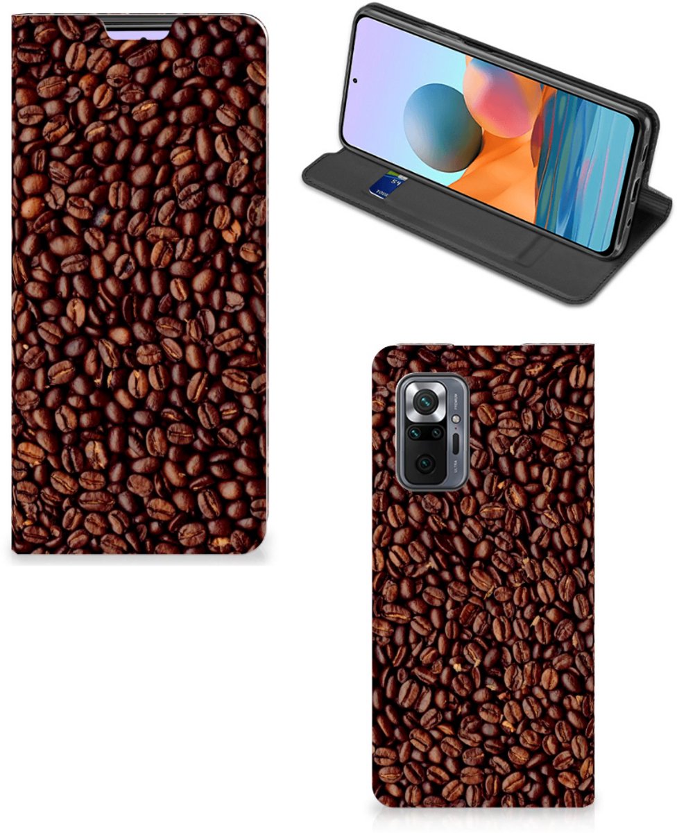 Xiaomi Redmi Note 10 Pro Flip Style Cover Koffiebonen