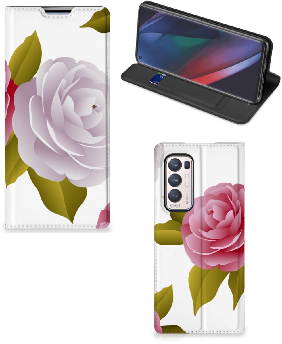 OPPO Find X3 Neo Smart Cover Roses
