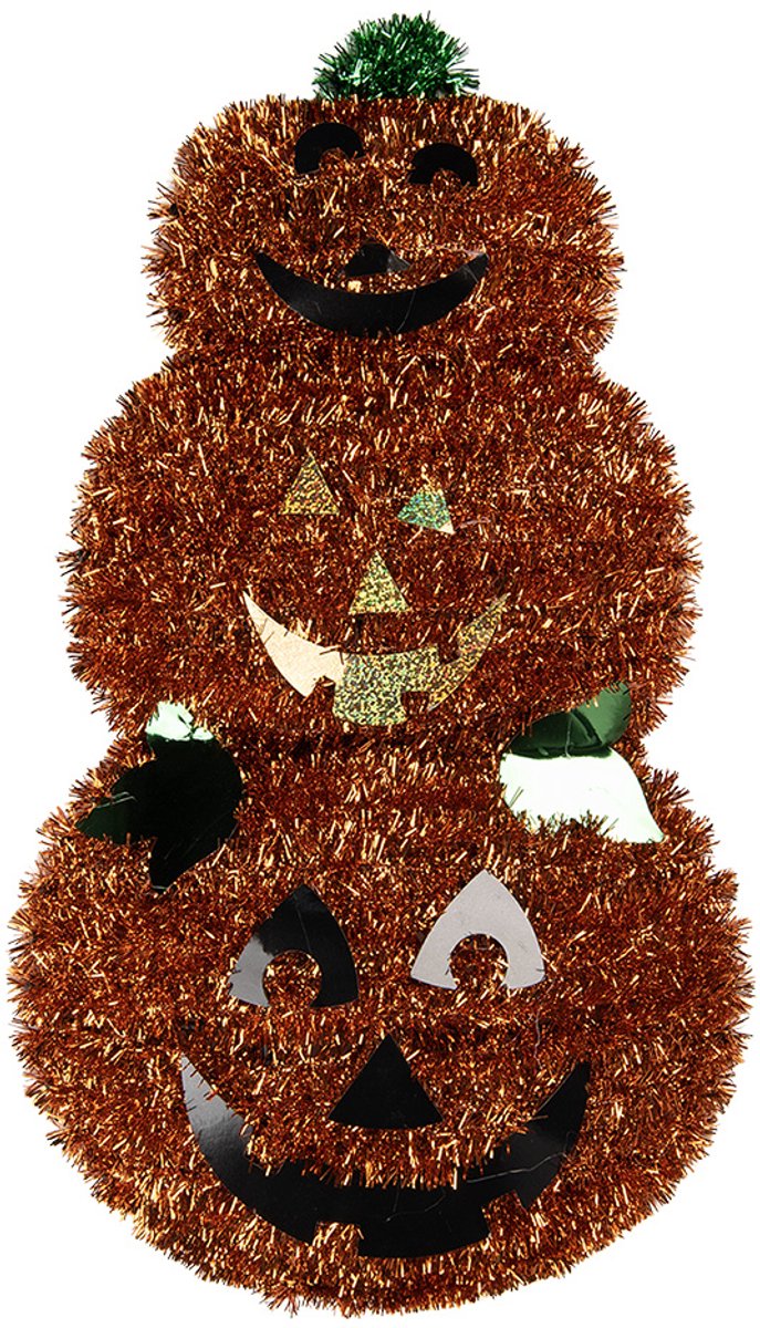 Kerstdecoratie Pompoen 30x6x54 cm Oranje Kunststof Herfst decoratie