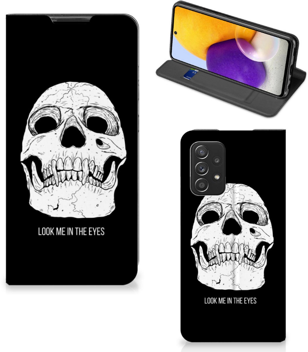Mobiel BookCase Samsung Galaxy A72 (5G/4G) Skull Eyes