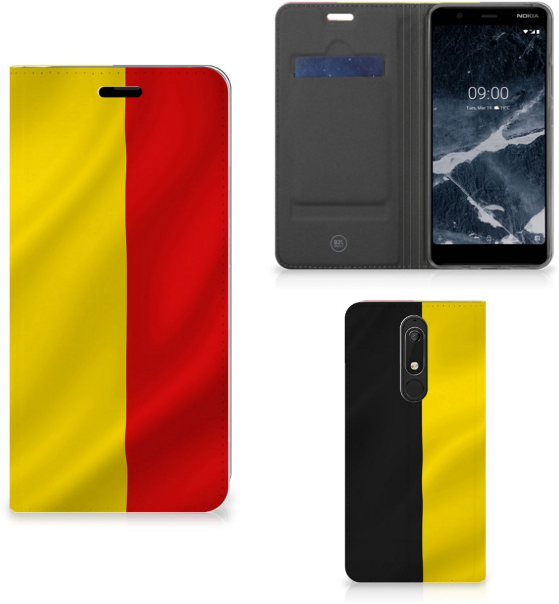 Nokia 5.1 (2018) Standcase Belgische Vlag