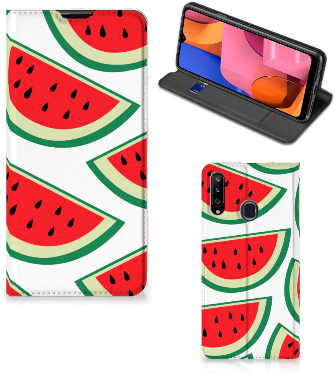 Samsung Galaxy A20s Flip Style Cover Watermelons