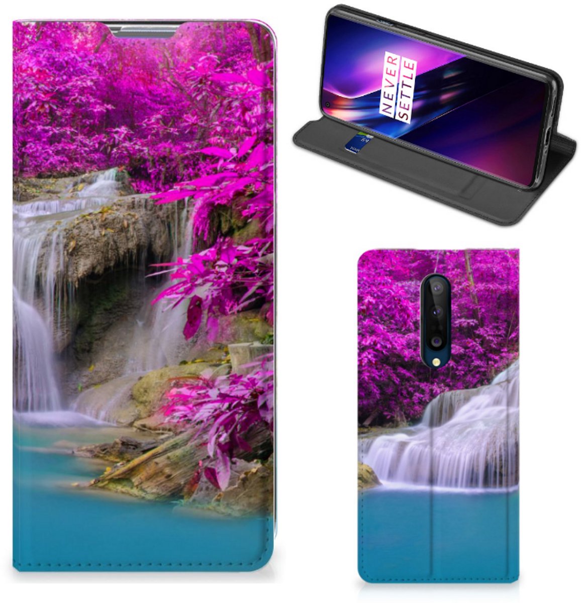 Book Case voor OnePlus 8 Book Cover Waterval