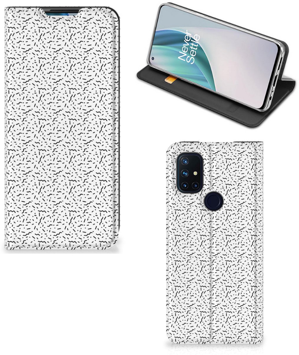 OnePlus Nord N10 5G Hoesje met Magneet Stripes Dots