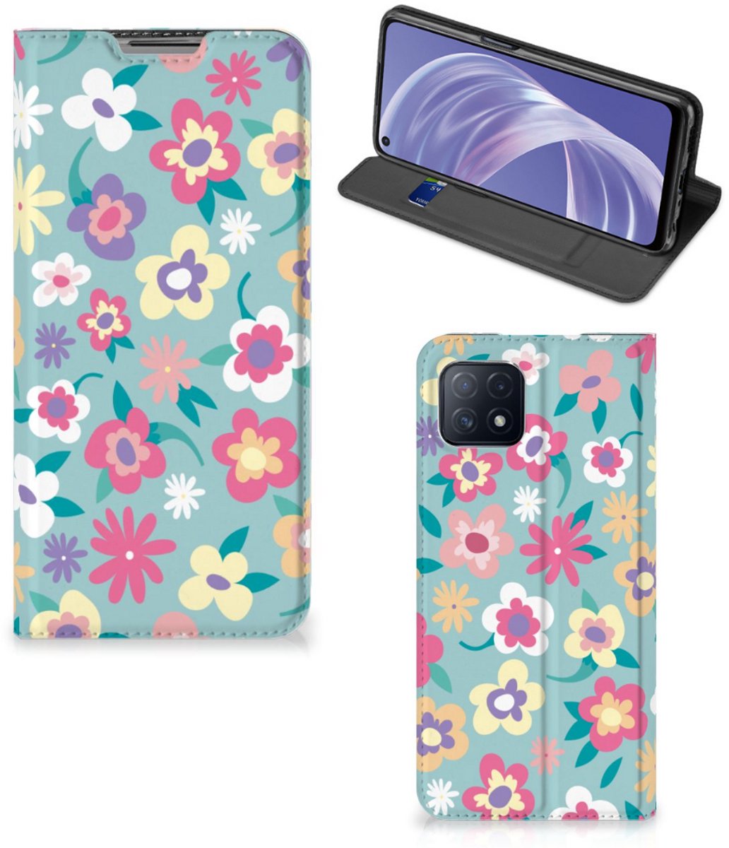 OPPO A73 5G Smart Cover Flower Power