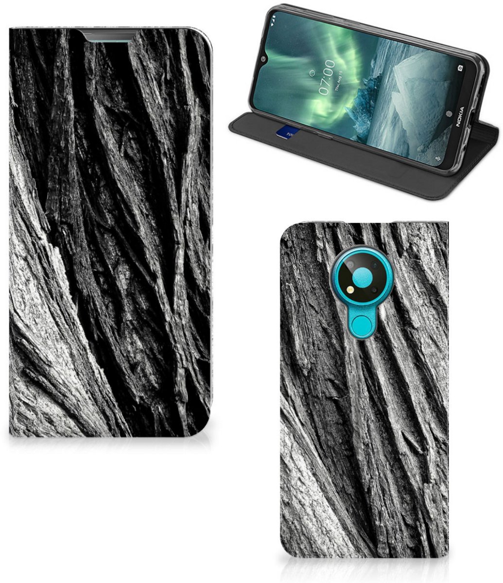 Book Wallet Case Nokia 3.4 Boomschors Grijs