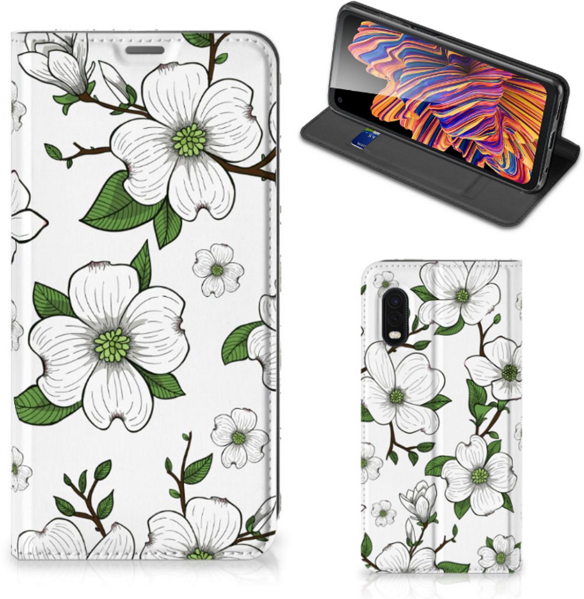 Samsung Xcover Pro Smart Cover Dogwood Flowers