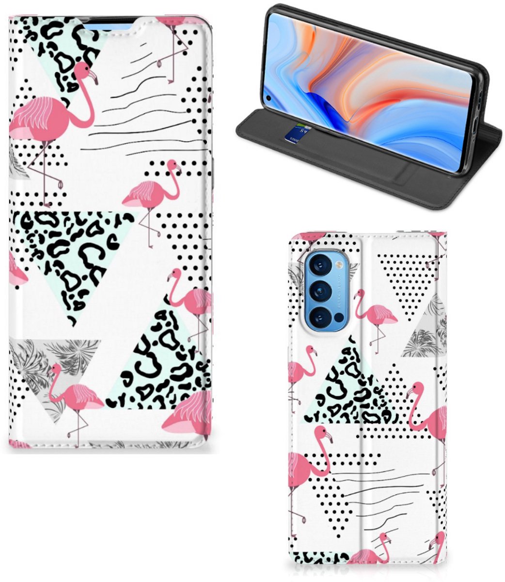 OPPO Reno4 Pro 5G Hoesje maken Flamingo Triangle