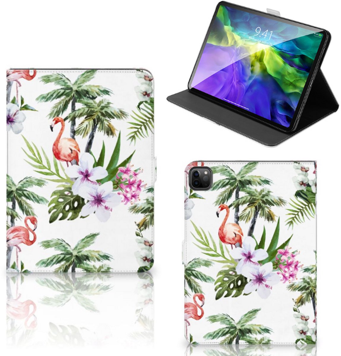 iPad Pro 11 2020/2021/2022 Flip Case Flamingo Palms