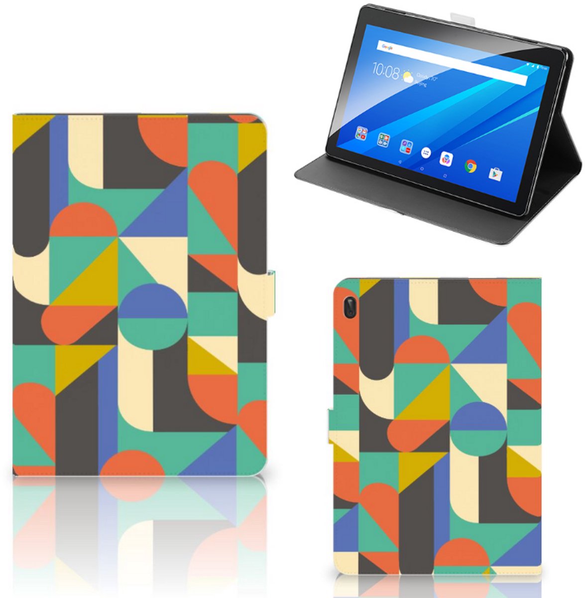 Lenovo Tab E10 Tablet Hoes Funky Retro
