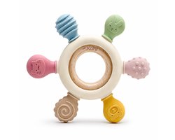 Kahil- Bijtring - Verzachtend voor Tandjespijn - Siliconen Bijtring - Veilig Bijtspeelgoed - Baby