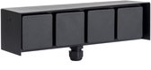 KS Verlichting -stopcontact - wand - waterdicht - 4 - buitenstopcontact - zwart