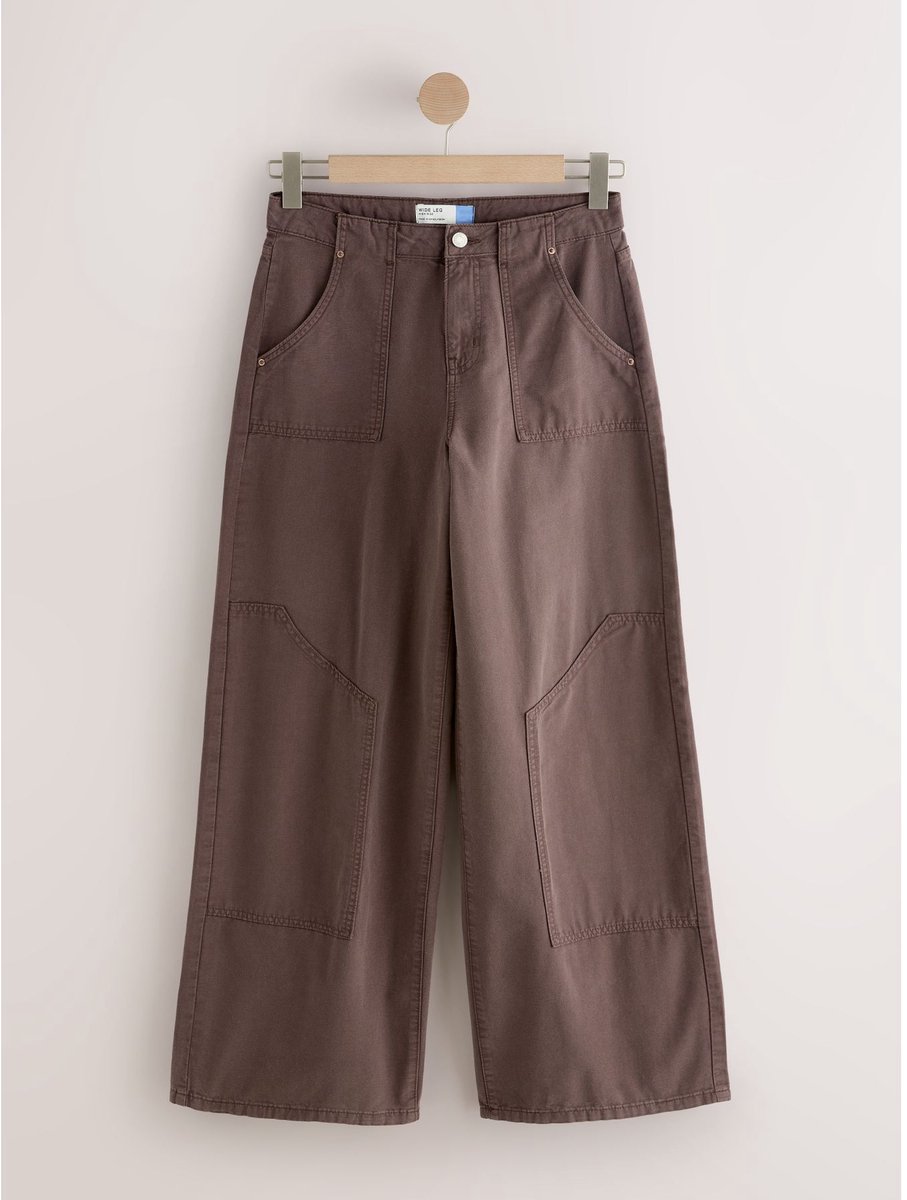 Next - Dames - Lichtgewicht utility-jeans - Bruin