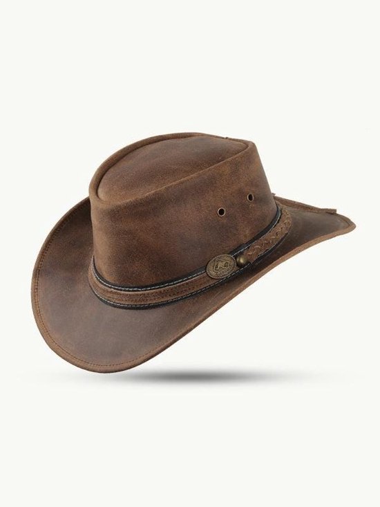 Chapeau en cuir Irving marron M