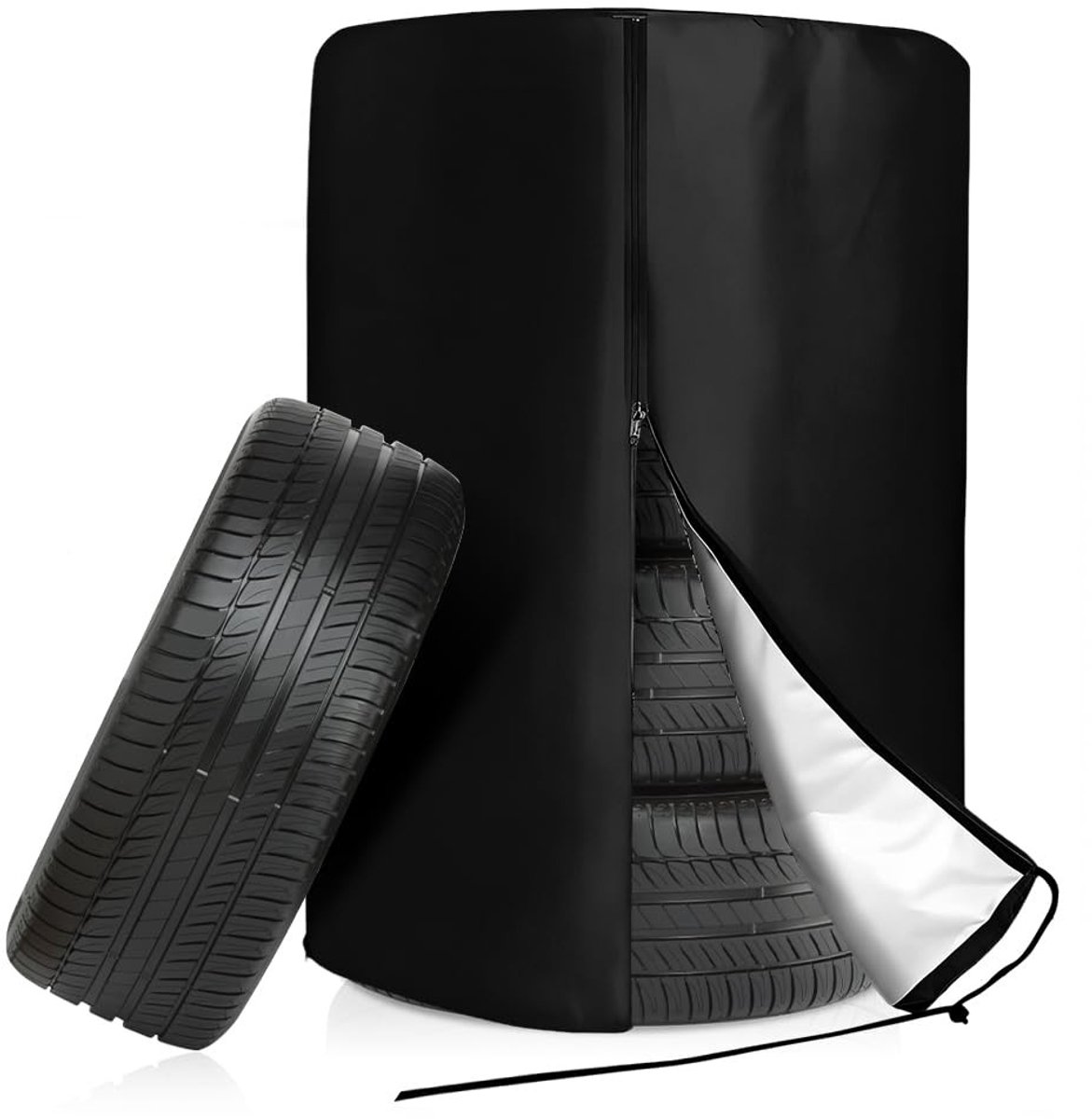 Universele Bandenkap voor 4 Banden - Waterdicht en UV-bestendig - Ø80 cm x H115 cm