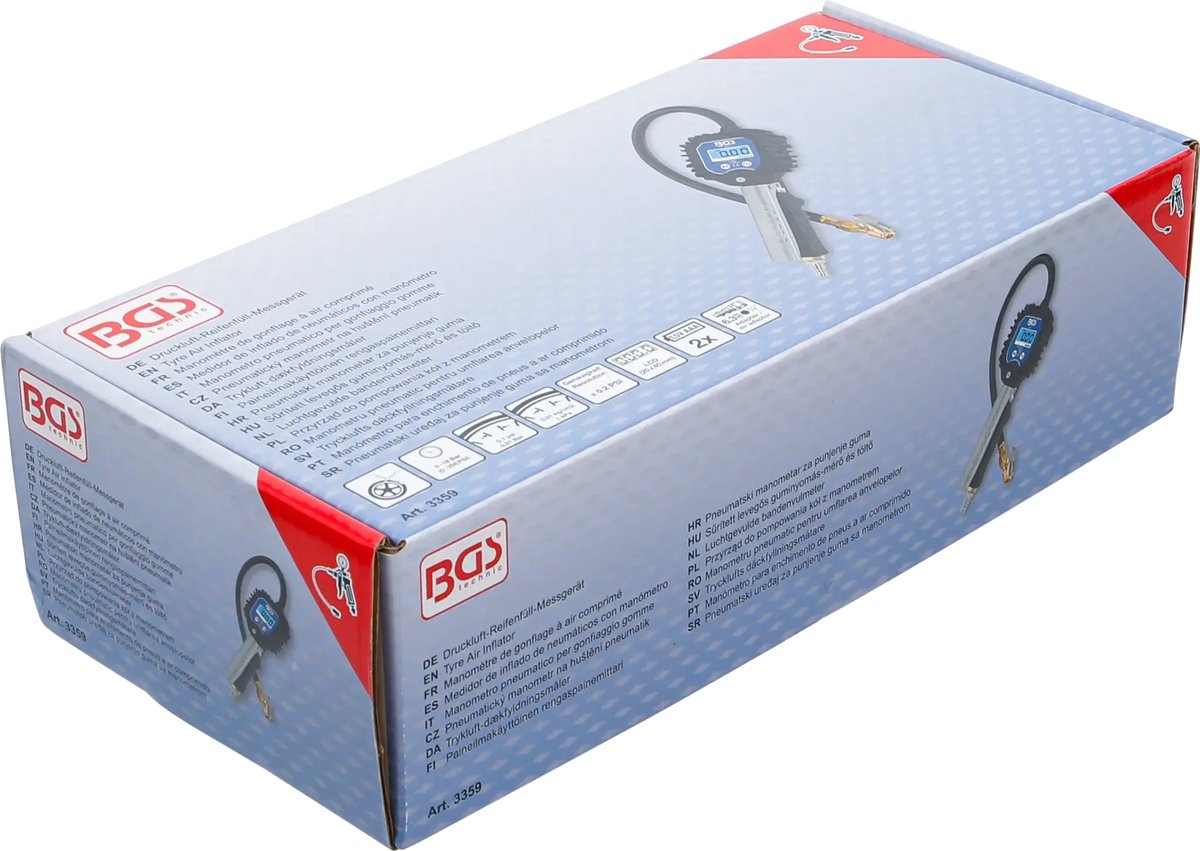 BGS Digitale bandenvulmeter - 0-16 bar