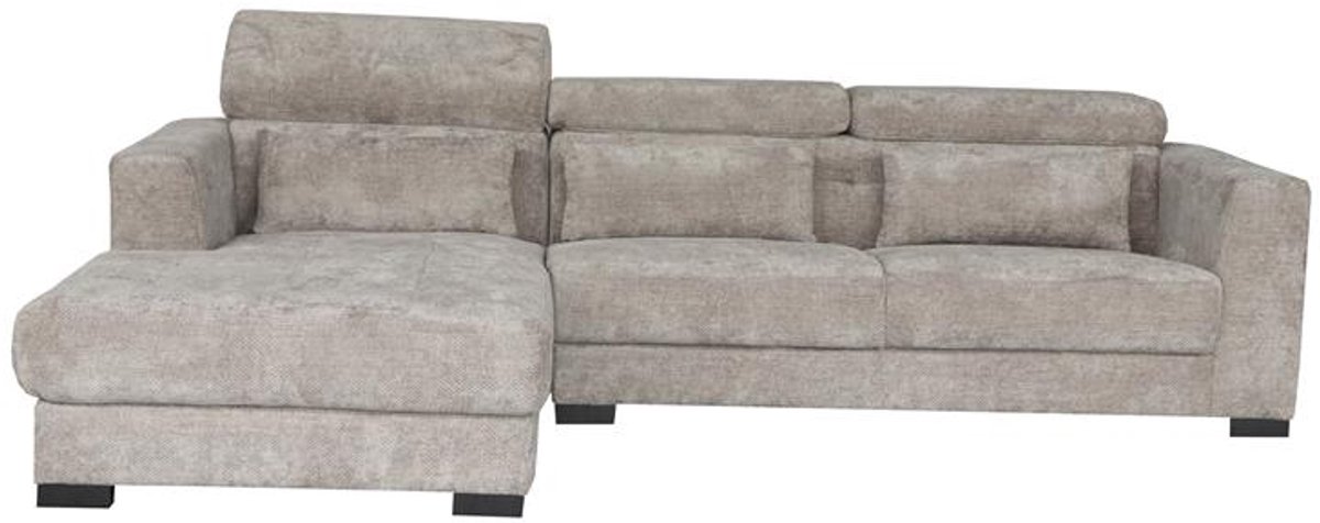 Tower Living Chaise Longue Bank Brighton - Taupe Stof - Links - 281x196x76cm