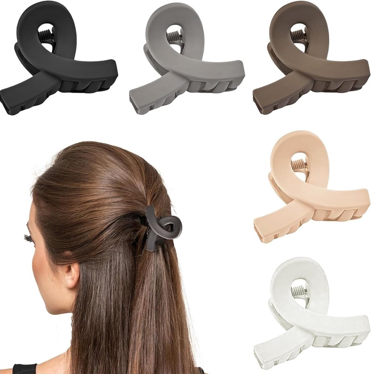 Set van 10 Haarspelden voor Vrouwen, 5 Stijlen Antislip Haarclips voor Dun Haar, Ideaal voor Kleine en Middelgrote Haarstijlen