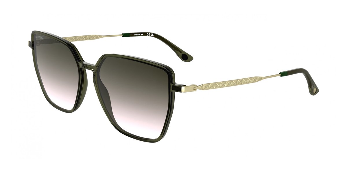 Lacoste L6062S Transparent khaki 56/15/145 WOMAN Zonnebrillen