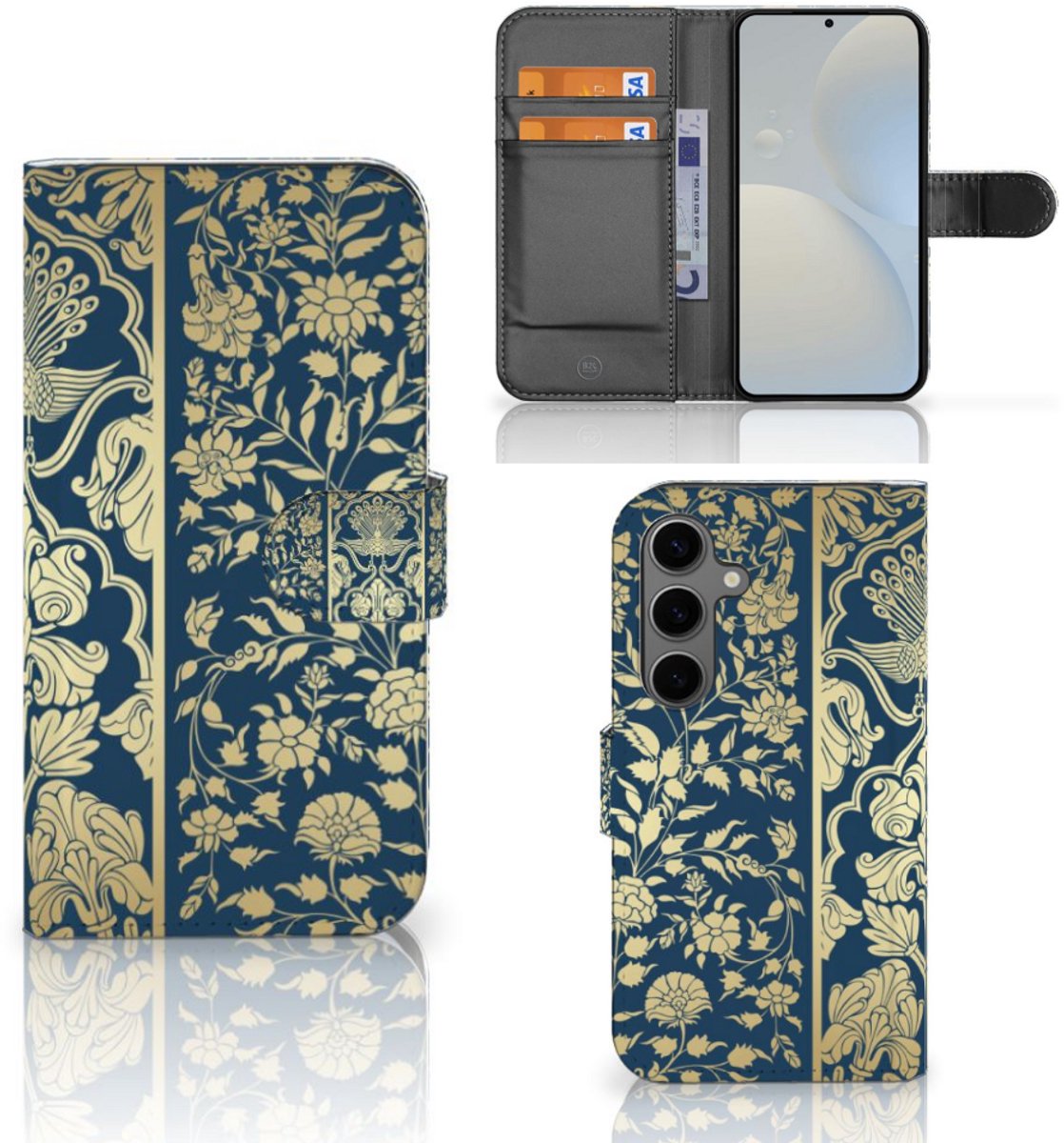 Samsung Galaxy S25 Hoesje Beige Flowers
