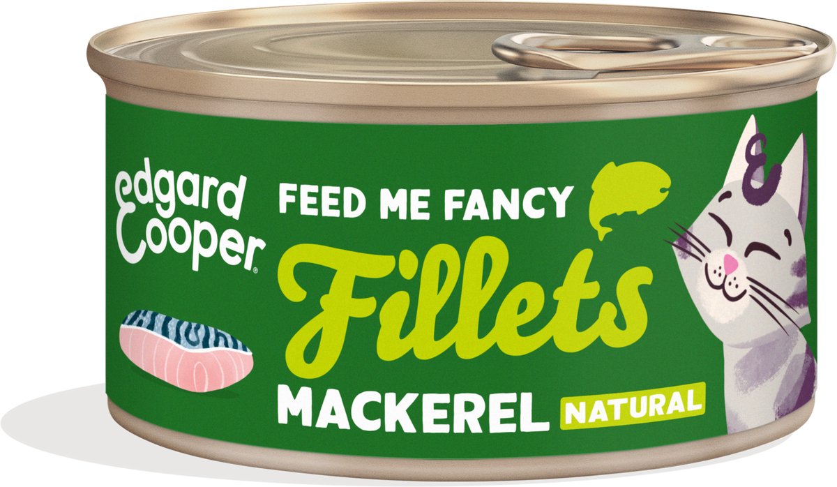 Edgard & Cooper Cat Fillets Mackarel - 1 x 70 gr - Natvoeding Kat