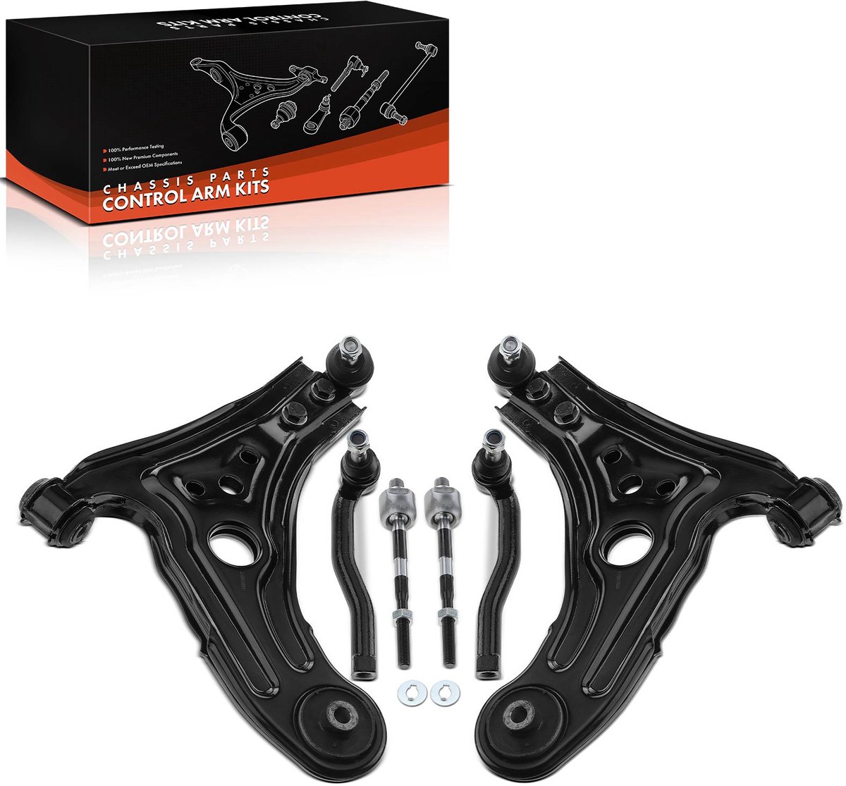 Frankberg 6-delige draagarm set vooras L/R onder voor Chevrolet