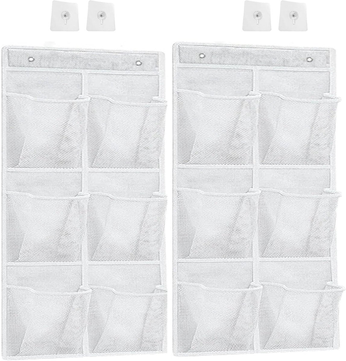 Ruimtebesparende Schoenen Organizer voor Boven de Deur - Multifunctionele Hangende Opbergoplossing met 2 Haken voor Slaapkamer en Hal, Ideaal voor Schoenen en Accessoires