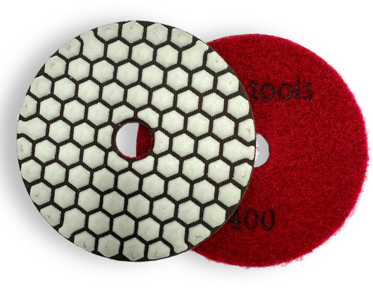 Straxxo diamant Polijst en schuurpad Korrel 400 / diameter 100 mm.