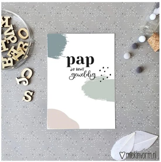 Kaart - Pap je bent geweldig - Papa - Vaderdag - Verjaardag