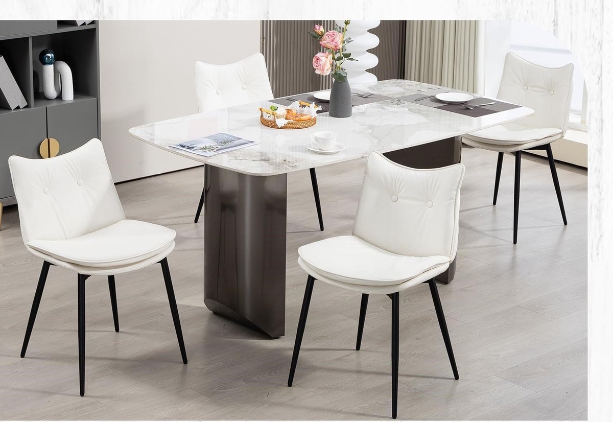 Eetkamerstoelen Set van 2 – Kunstleer – Ergonomisch – Industrohome