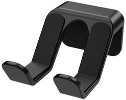 Wandgemonteerde standaard voor gamecontrollers en koptelefoons, boren niet nodig, displayrek van ABS-kunststof, geschikt voor het opbergen van videogame-accessoires en -onderdelen, praktische haken (zwart).