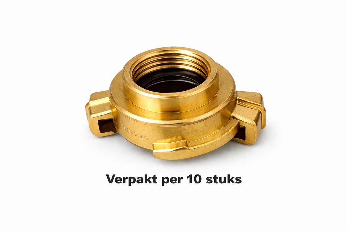 Geka koppeling 1/2" (=12,5mm) binnendraad - verpakt per 10 stuks - messing snelkoppeling